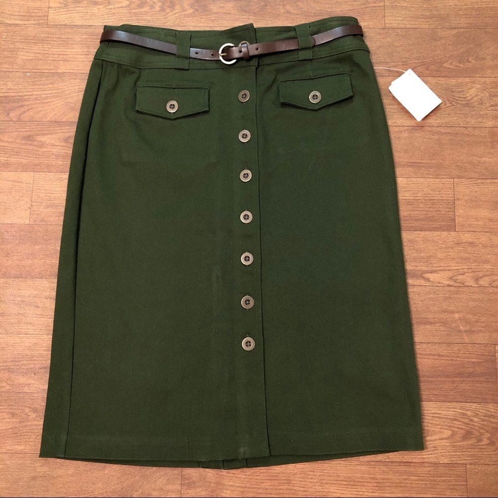 NWT Christopher & Banks Belted Skirt Size 8
